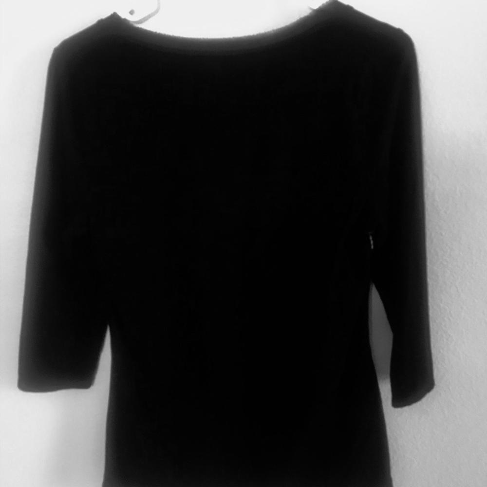 BHWM BLACK EMBELLISHED PRINT TOP - Picture 4 of 5